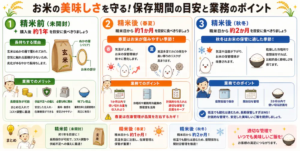 未開封のお米だと、賞味期限はどのくらい？ - 関西業務用米.com